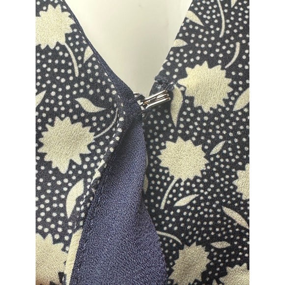 Urban Outfitters Wrap-Front Dress Navy White Size Small - Picture 5 of 12